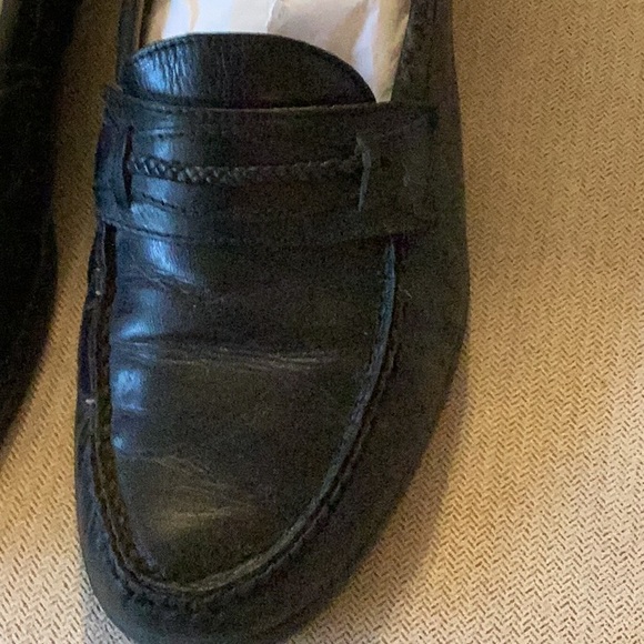 Men's 10 M Black Leather Loafers Italian Design - Picture 2 of 7